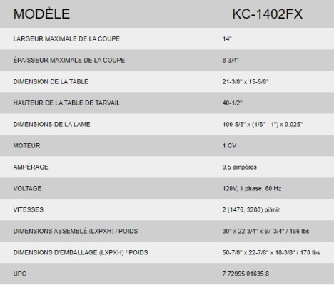 Scie à Ruban - Métal - Puissante - King Canada KC-712BC - Elite Tools
